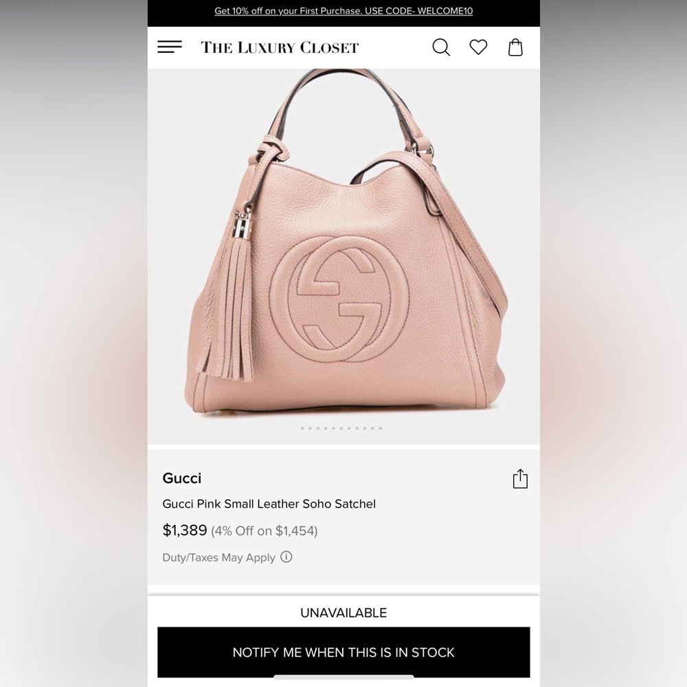 Gucci Soho Small Leather Shoulder Bag-Light Pink (Japan Exclusive) - Picture 16 of 16
